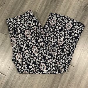 Loft NWOT Wide Leg PullOn Drawstring Printed Pants